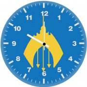 aquaman colorful logo ur wall clock