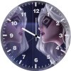 black cat art x7 wall clock