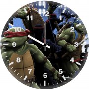 tmnt animated av wall clock