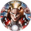 iron girl yo wall clock