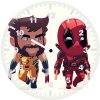 deadpool and wolverine walking together 4a wall clock