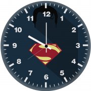 superman minimalism poster img wall clock