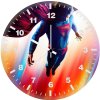superman flying over the skyline rt wall clock