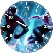 miles morales x gwen stacy ultimate duo rl wall clock