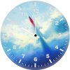 superman flying through the clouds mp wall clock