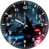 batwoman with batmobile zy wall clock