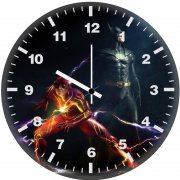 batman and flash 6h wall clock
