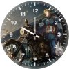 captain america on bike back from work art re wall clock