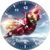 iron man flying yz wall clock