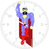 arab superman q8 wall clock