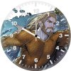 aquaman underwater punching on man face artwork uj wall clock