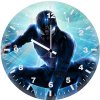 black spider man artwork i1 wall clock