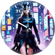 batgirl in tokyo lb wall clock