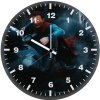 batman v superman digital art 8g wall clock