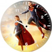 superman and supergirl blast from the past rv wall clock