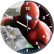 spider man in london artwork ov wall clock