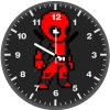 deadpool 8 bit art bt wall clock