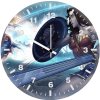 wonder woman and captain marvel 1m wall clock