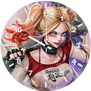 art of harley quinns 90 wall clock