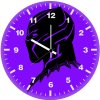 black panther illustration o8 wall clock