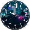 batman x cyberpunk tv wall clock