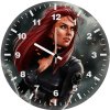 black widow marvel illustration jn wall clock