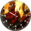 spiderman holding deadpool vs wall clock