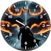 batman and the flaming bat symbol my wall clock