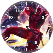 deadpool negasonic colossus artwork xf wall clock