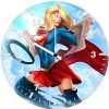 supergirl supernova in blue gn wall clock