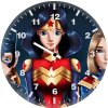 superheroes girls digital art hq wall clock