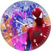 spiderman background colorful am wall clock