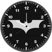 batman dark minimal logo hp wall clock