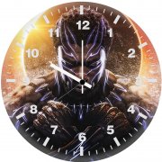 black panther wakanda king 0c wall clock