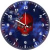 spider skull illustration 8d wall clock