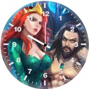 aquaman mera fan art 8f wall clock
