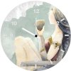 wonder woman enjoying coffee digital art e6 wall clock