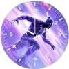 black panther hero in action fb wall clock