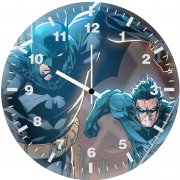 batman and nightwing art 2v wall clock