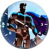 super hero wc wall clock