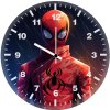 miles morales wearing spider jacket oy wall clock