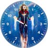 captain marvel artwork 7o wall clock