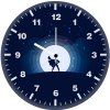superman silhouette bw wall clock