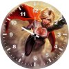 power girl artwork an wall clock