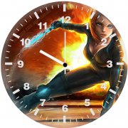 black widow in fight mode it wall clock