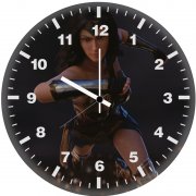 wonder woman flying in the air art 31 wall clock