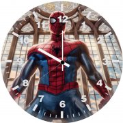 spiderman at tower mx wall clock