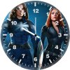 captain carter and black widow 3r wall clock