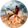 deadpool and wolverine fueled by love 9v wall clock