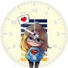 q hero supergirl 2r wall clock